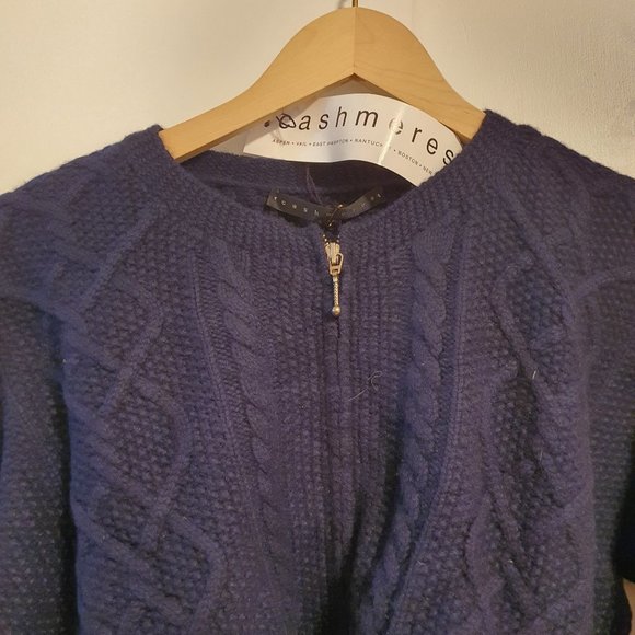 Zip-up Cashmeres Sweater made in Scotland - Picture 7 of 13
